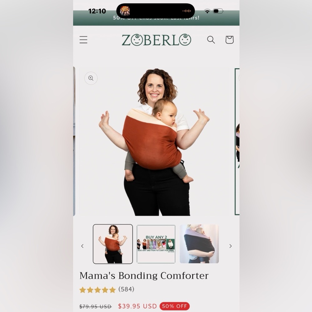 Zoberlo Mama's Bonding Comforter
